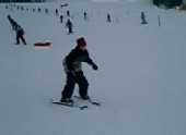 Oliver on his snow blades Oliver on his snow blades